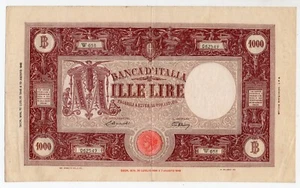 1000 LIRE GRANDE M ( B. I. ) - Mille Lire - BANCA D'ITALIA - R2 - 12 Luglio 1946 - Imagen 1 de 2