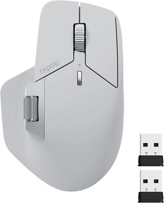 Rapoo MT760 Multi-Device Bluetooth Wireless Mouse ~ Light Grey - Image 1 of 4