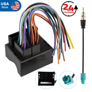 1 Radio Stereo Install Wire Harness + 1 Antenna Adapter For Select BMW - Picture 1 of 10