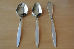 Oneidacraft Deluxe Stainless WINTERSONG Butter Knife Sugar Spoon Teaspoon - Picture 1 of 4