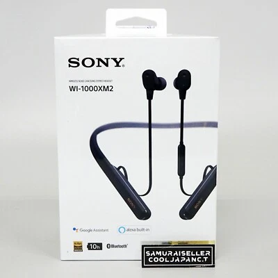 Sony Wireless Noise Canceling Stereo Headset WI-1000XM2 Black Headphone NEW - Image 1 of 4