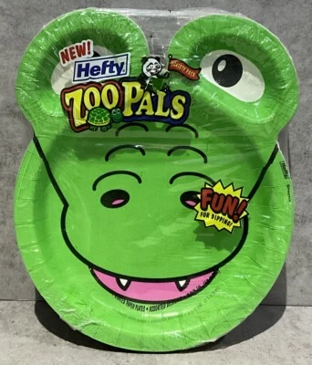Sealed NOS Original Hefty Zoo Pals Assorted Designs Paper Plates 24 Pack - Image 1 of 4