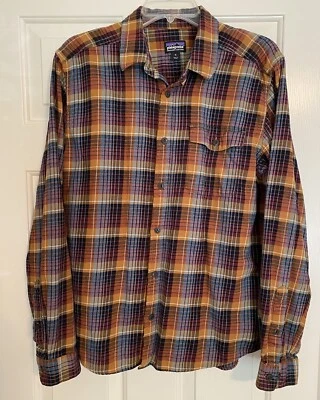 Patagonia Flannel Shirt Men’s Medium Plaid Organic Cotton Long Sleeve - Image 1 of 4