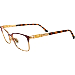 Jimmy Choo JC295 Womens Metal Eyeglass Frame 06K3 Burgundy Gold 53-16 Italy - Picture 1 of 5