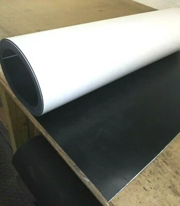 Neoprene Sheet Rubber Solid 1/8" Thk x 1.50" W x 10-Ft Strip -Peel-Back Adhesive - Picture 1 of 5