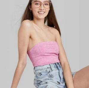 Women's Cropped Tube Top - Wild Fable, Purple Floral - Picture 1 of 2