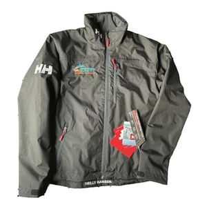 NWT Helly Hansen Crew Waterproof Sailing Jacket Polartec Black Medium Men - Picture 1 of 10