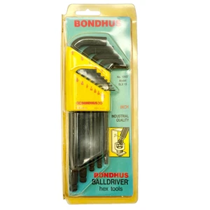Vintage 1990 Bondhus Balldriver Hex Key Set – Model BLX-13 #10937 – USA Made - Picture 1 of 5
