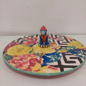 Tracy Porter Poetisches Fernweh "Reveire" 3D Affe Käsebrett Teller 10" - Bild 1 von 6