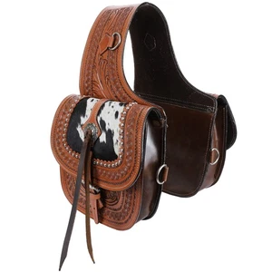 Showman Saddle Bag w/ Cowhide Accents - Picture 1 of 2