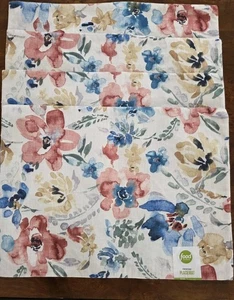 Food Network Set Of 4 Everyday Floral Fabric Spring Placemats 14”x 19” With Tags - Picture 1 of 5