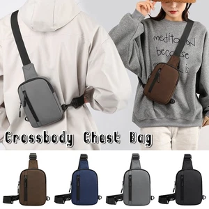 Crossbody Chest Bag Casual Sling Shoulder Crossbody Pack Waterproof Phone Bags - Picture 1 of 26
