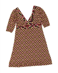 MOTEL Womens 3/4 Sleeve A-Line Dress UK 6 XS Multicoloured Spotted DE39 - Foto 1 di 3