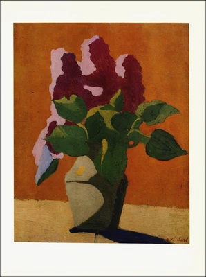 Placa de arte postimpresionista 1968 impresión vintage Edouard Vuillard 1892 lilas Foto 1 de 3
