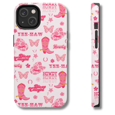 Funda de teléfono disco vaquera tema occidental iPhone y Samsung Galaxy Foto 1 de 4