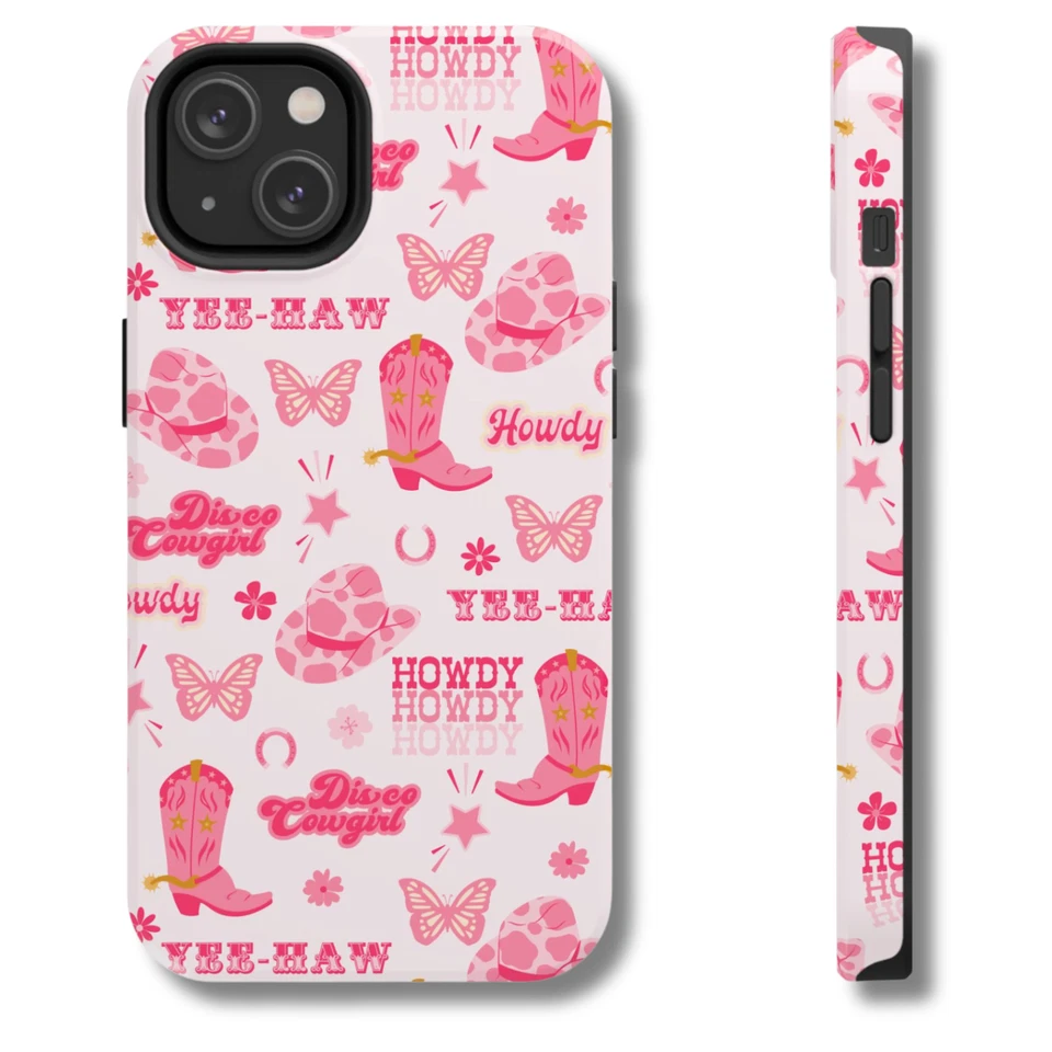 Funda de teléfono disco vaquera tema occidental iPhone y Samsung Galaxy Foto 1 de 4