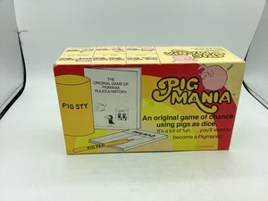 Pig Mania Vintage 1977 Glücksspiel mit Gummischweinen als Würfel komplett Retro - Bild 1 von 6