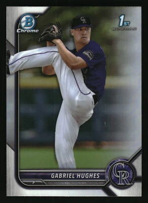 2022 Bowman Draft #BDC-151 Gabriel Hughes Chrome Refractor - Image 1 of 2