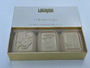 Vintage I Magnin Geschenk Sammler Seifen 3 Seifen. Geschnitzte Bilder. - Bild 1 von 5