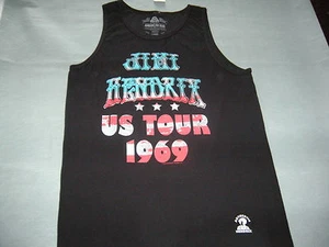 JIMI HENTRIX US Tour 1969 SLEEVELESS T-SHIRT Tank TOP Adult Large New - Picture 1 of 3