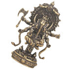 Ganesha Statue Brass Ganesha Sculpture Color Painting Ganesha Figurine Desktop
