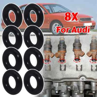8Pcs Fuel Injector Nozzle Sealing 'O' Rings For Audi A1 A2 A3 A4 A6 A8 100 80 8C - image 1 of 4