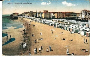 go 093 Anni 10 GRADO (Gorizia) Spiaggia Strandleben -viagg.- FP - Ed. Fürst - Imagen 1 de 1