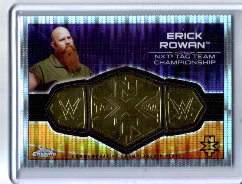 WWE Erick Rowan 2015 Topps Chrome PULSAR Belt Plate NXT Tag Relic Card SN 20/75 - Image 1 of 1