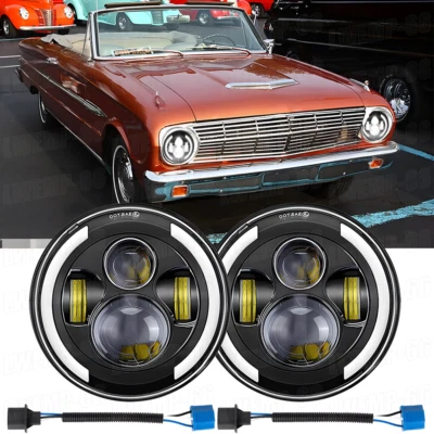 Faros LED redondos 105W 7" haz alto/bajo aptos para Ford Falcon sedán entrega 1961-1965 Foto 1 de 4