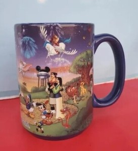 NEW Walt Disney World Blue Coffee Mug Celebrate the Future Hand in Hand 2000