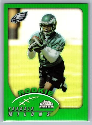 2002 TOPPS CHROME ROOKIE CARD # 347 Freddie Milons - Philadelphia Eagles - Image 1 of 2