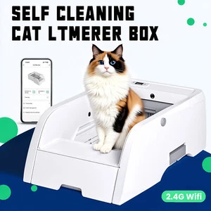 Automatic Self Cleaning Cat Litter Box Open Design WIFI APP Control Anti Pinch - Picture 1 of 12