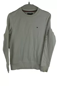 Tommy Hilfiger Boys Crewneck Pullover Jumper white Size 152 Age 10-12 Sweatshirt - Picture 1 of 6