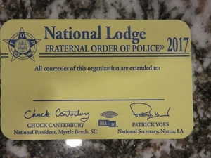 Fraternal Order Of Police National Lodge 2017 Courtesy Card/Unused - Bild 1 von 2