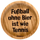 Holzuntersetzer | Fuball ohne Bier Tennis | Untersetzer Unterlage Holz Holzpost