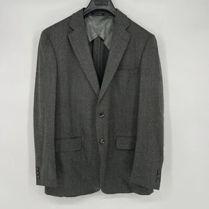 Hart Schaffner Marx Sport Coat Mens 44R Gray Herringbone Tweed - Picture 1 of 12