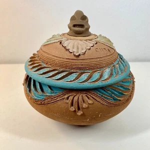 CUBA Sopera de SAN LAZARO BABALU AYE Studio Pottery Handmade CAMAGUEY Terracotta - Picture 1 of 12
