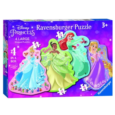 4pc Ravensburger Disney Princess 4-In-A-Box Kids/Childrens Jigsaw Puzzle Set 3y+ - image 1 of 4