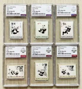6pcs China Stamp 1973 Giant Panda N57-62 ASG 90 Mint OG Collection - Picture 1 of 2
