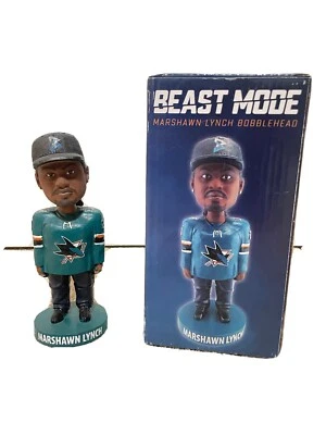 Marshawn Lynch San Jose Sharks Bobblehead BEAST MODE SGA - Image 1 of 2