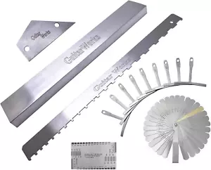 14 Pieces Luthier Tools Set Guitar Neck Notched Straight Edge 9Pcs Guitar Radius - Picture 1 of 12