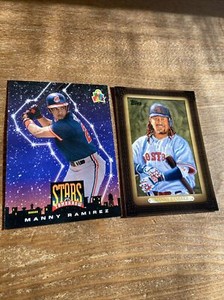 MANNY RAMIREZ 1994 Upper Deck FUN PACK #1 & 2008 Topps #WMDP1 Red Sox Cards (v)