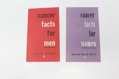 Catálogos de colección raros de 1953 de la Sociedad Americana Contra El Cáncer para hombres y mujeres Foto 1 de 4