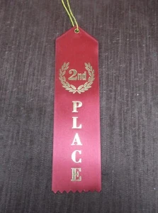 2nd Place Award Ribbons w Card-String red lot of 14 - Picture 1 of 1