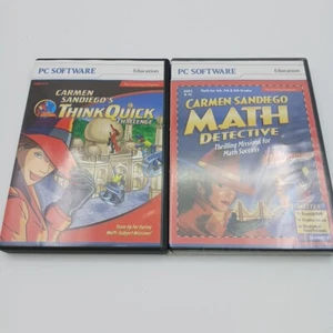 Carmen Sandiego Think Quick Challenge, Math Detective PC Computer Games Learning - Picture 1 of 6