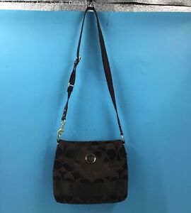 Coach Brown Signature Tote Purse Crossbody And Leather Straps
