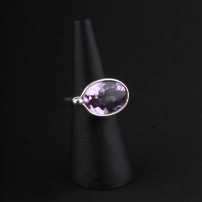 Anel de esterlina Georg Jensen com ametista # 628, prata. Savannah V. Torun. NOVO! - Imagem 1 de 4