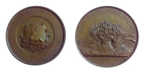 SELTENE MEDAILLE HERTEN LANDWIRTSCHAFTLICHE GESELLSCHAFT GEGRÜNDET 1838 - BRONZE - Bild 1 von 4
