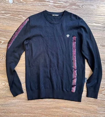 Authentic Versace Black Wool Sweater, Very Good Condition, Sz EU 50/US M - Image 1 of 4