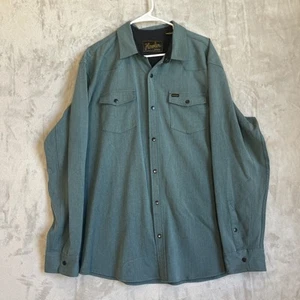 Howler Bros Button Up Stockman Stretch Western Teal Long Sleeve Mens Sz XL - Picture 1 of 7